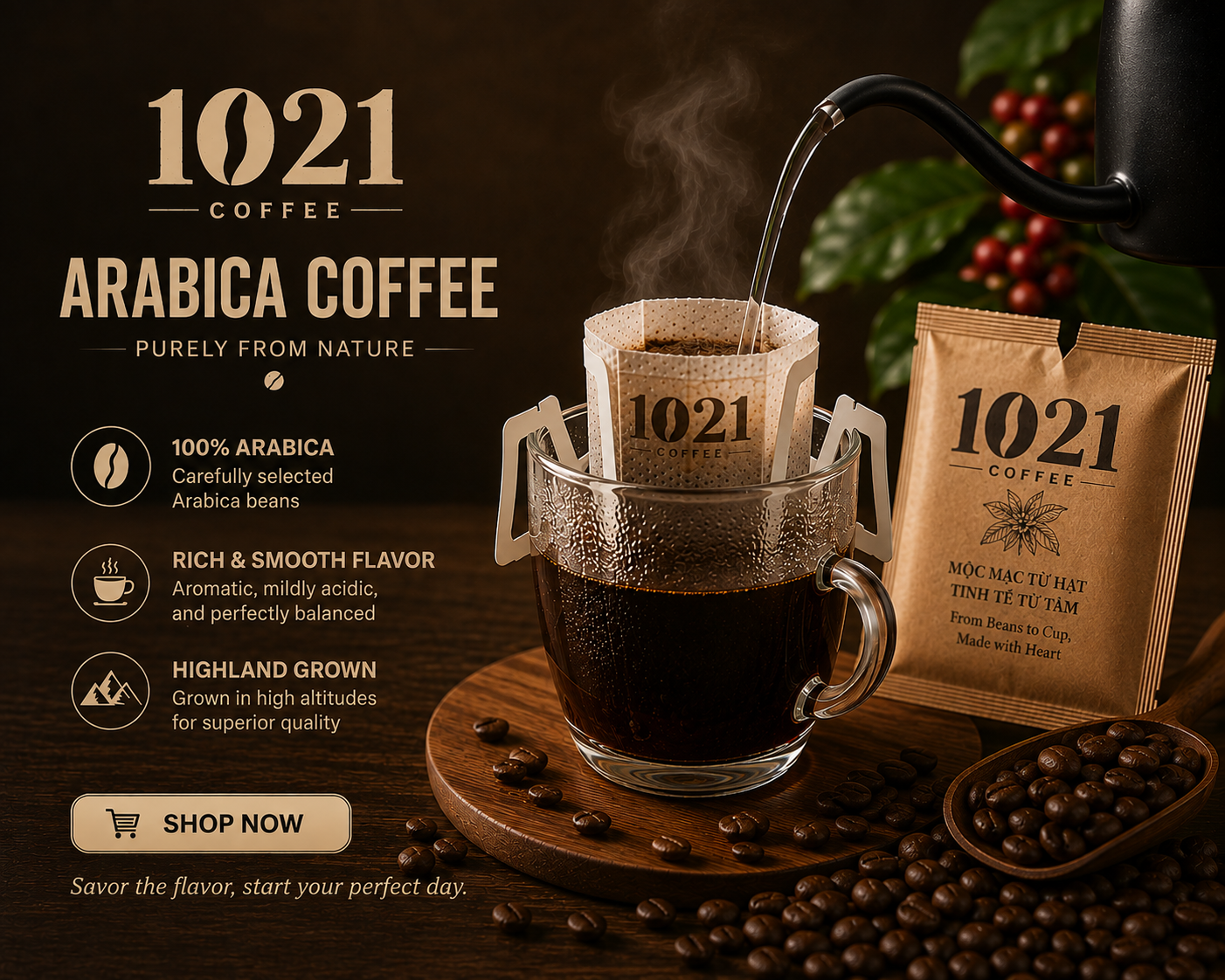 Whole Bean Roasted Coffee (1KG)